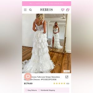 White lace formal dress